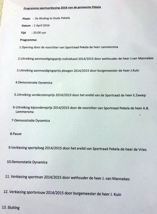 Sportlerehrung3 Pekela 2016